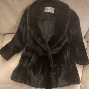 Mink jacket. Photos of front, inside and back